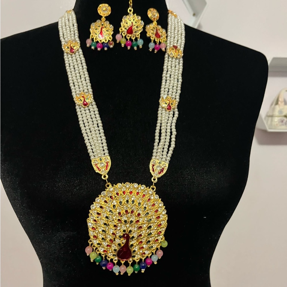3 pc Indian necklace jewelry set